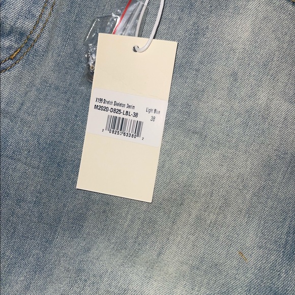 MNML Stretch Skeleton Denim, Light Blue size 38x32 - Picture 3 of 5